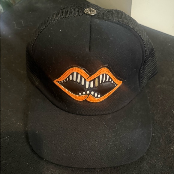 AUTHENTIC CHROME HEARTS x MATTY BOY CHOMPER TRUCKER HAT ONE SIZE  BLACK/ORANGE